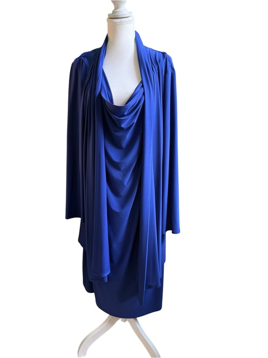 Dresses & Skirts - Women’s Long Sleeve Royal Blue Cocktail Dress 1X